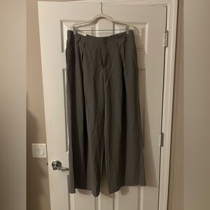 Gray High-Rise Trousers